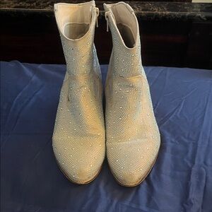 Elegant Rhinestone Ankle Boots